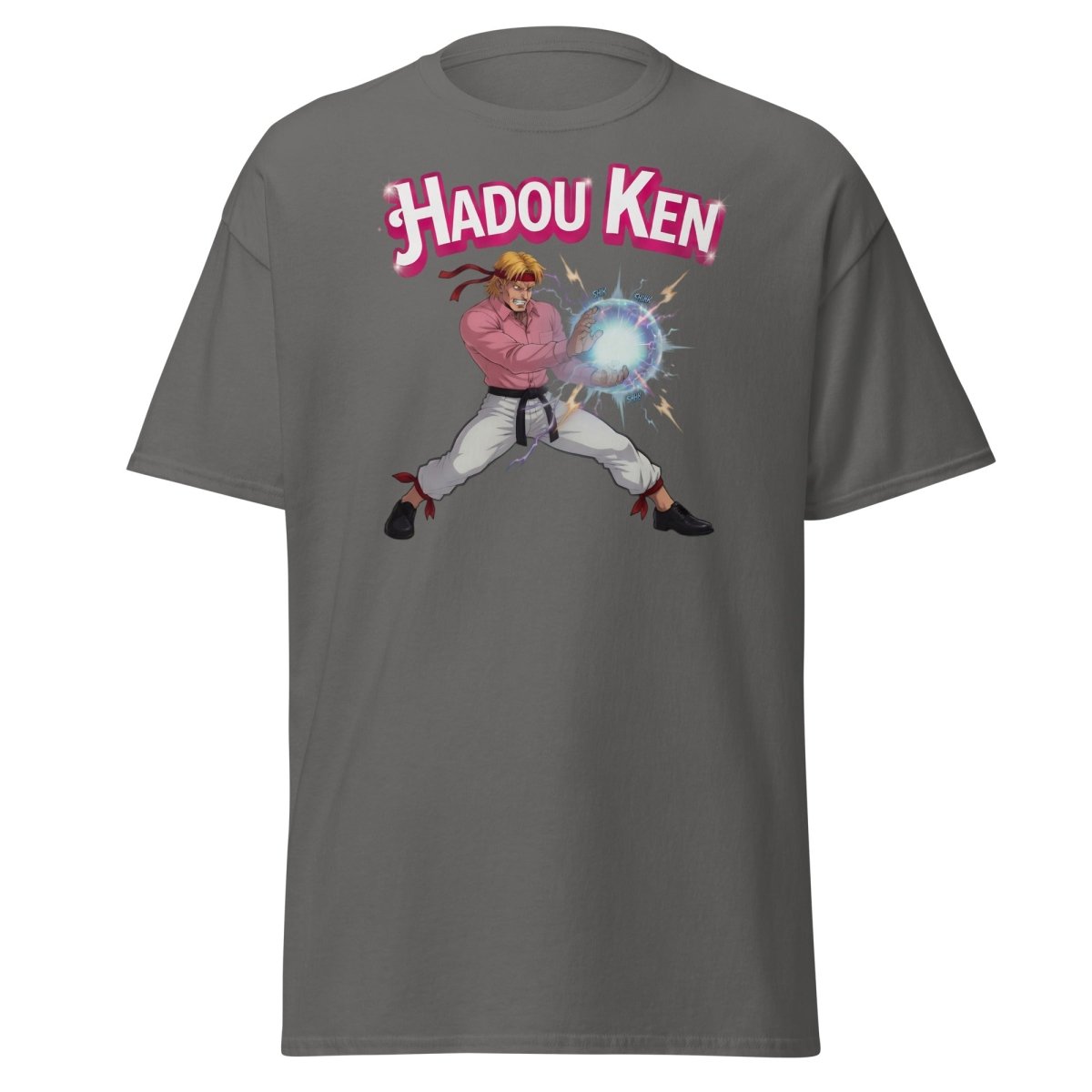 Hadou Ken Hadouken Street Fighter T-Shirt - Charcoal - TeeRipple