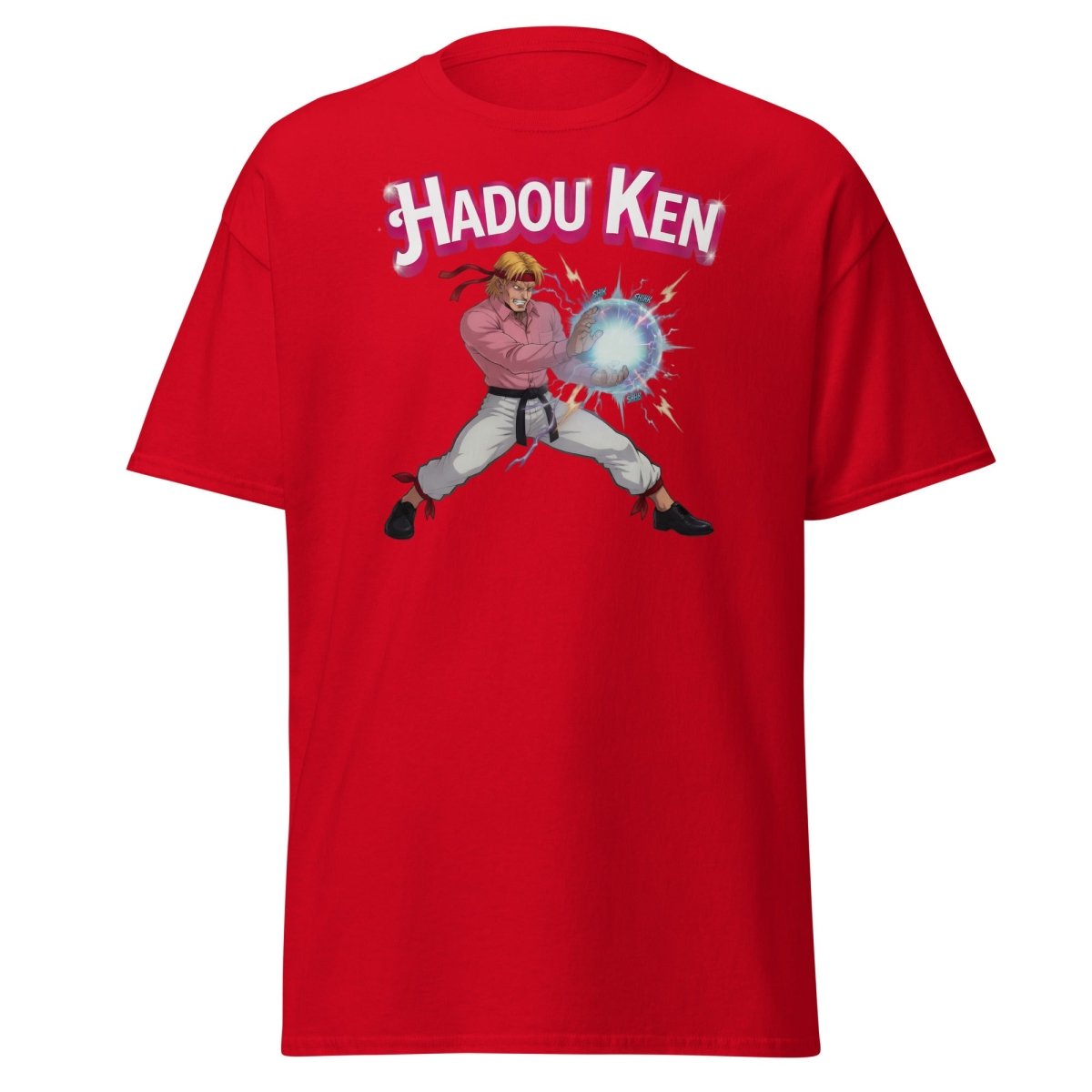 Hadou Ken Hadouken Street Fighter T-Shirt - Red - TeeRipple