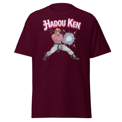 Hadou Ken Hadouken Street Fighter T-Shirt - Maroon - TeeRipple
