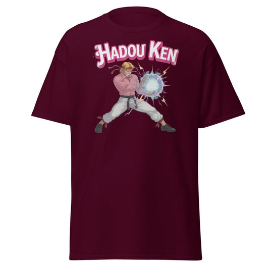 Hadou Ken Hadouken Street Fighter T-Shirt - Maroon - TeeRipple