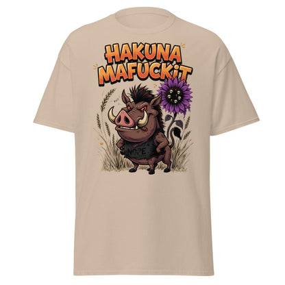 Hakuna Mafuckit Pumbaa T-Shirt - Funny Adult Graphic Tee - Sand - TeeRipple
