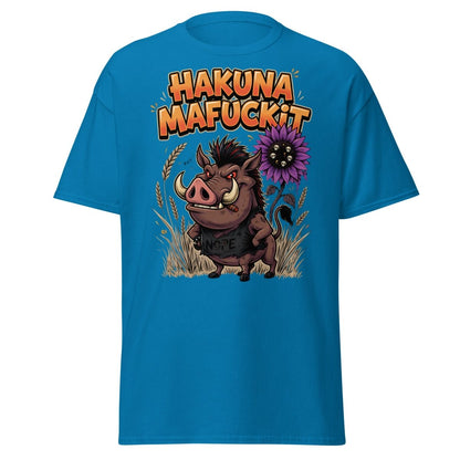 Hakuna Mafuckit Pumbaa T-Shirt - Funny Adult Graphic Tee - Sapphire - TeeRipple