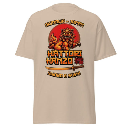Hattori Hanzo Sword & Sushi Okinawa T-Shirt - Sand - TeeRipple