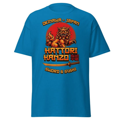 Hattori Hanzo Sword & Sushi Okinawa T-Shirt - Sapphire - TeeRipple