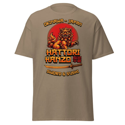Hattori Hanzo Sword & Sushi Okinawa T-Shirt - Brown Savana - TeeRipple