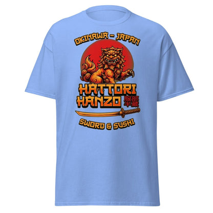 Hattori Hanzo Sword & Sushi Okinawa T-Shirt - Carolina Blue - TeeRipple