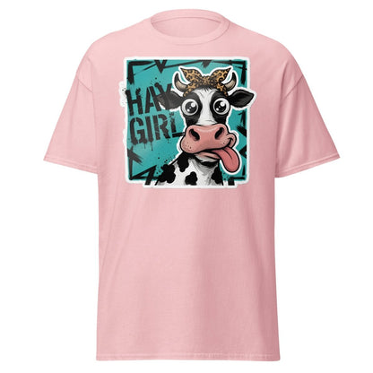 Hay Girl Cow T-Shirt – Funny Farm Pun Tee - Light Pink - TeeRipple