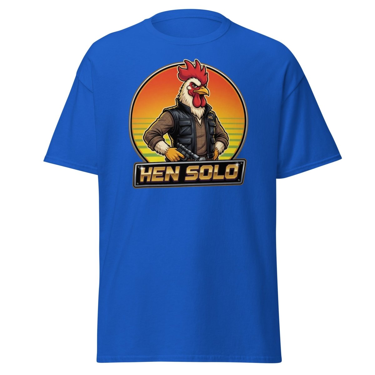 Hen Solo Funny Chicken Rooster T-Shirt - Royal - TeeRipple