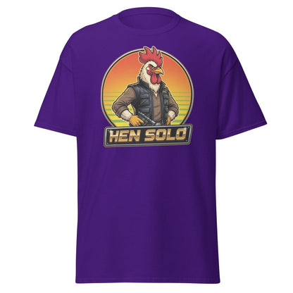 Hen Solo Funny Chicken Rooster T-Shirt - Purple - TeeRipple