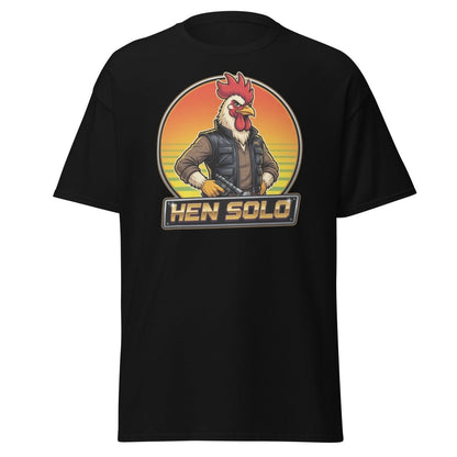 Hen Solo Funny Chicken Rooster T-Shirt - Black - TeeRipple
