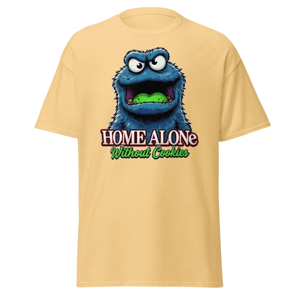 Home Alone Without Cookies Funny Monster T-Shirt - Yellow Haze - TeeRipple