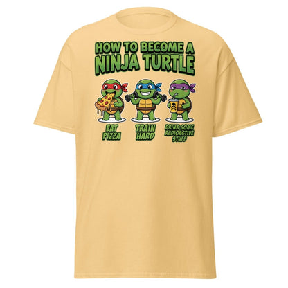 How to Become a Ninja Turtle T-Shirt Funny TMNT Parody Tee - Yellow Haze - TeeRipple