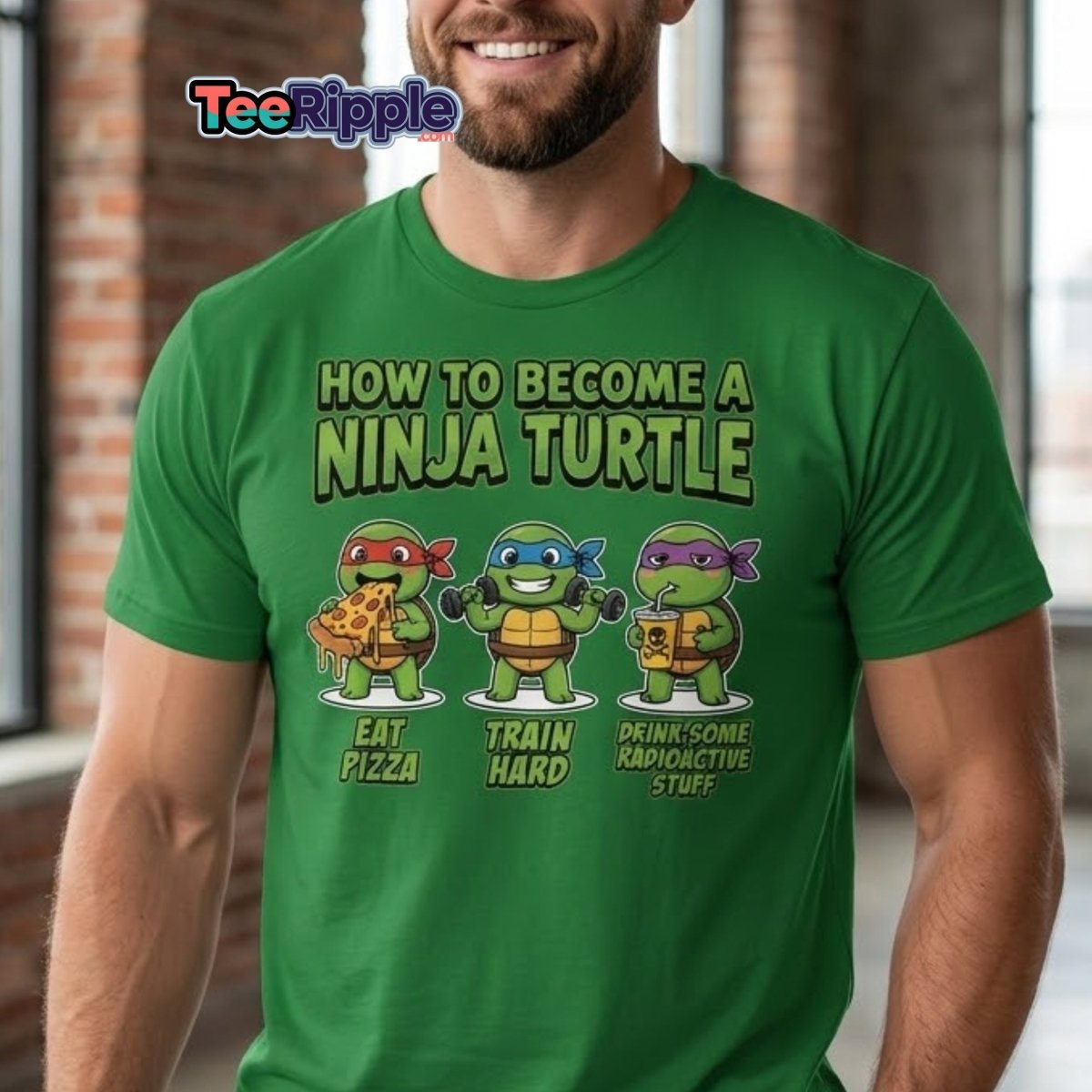 How to Become a Ninja Turtle T-Shirt Funny TMNT Parody Tee - Maroon - TeeRipple