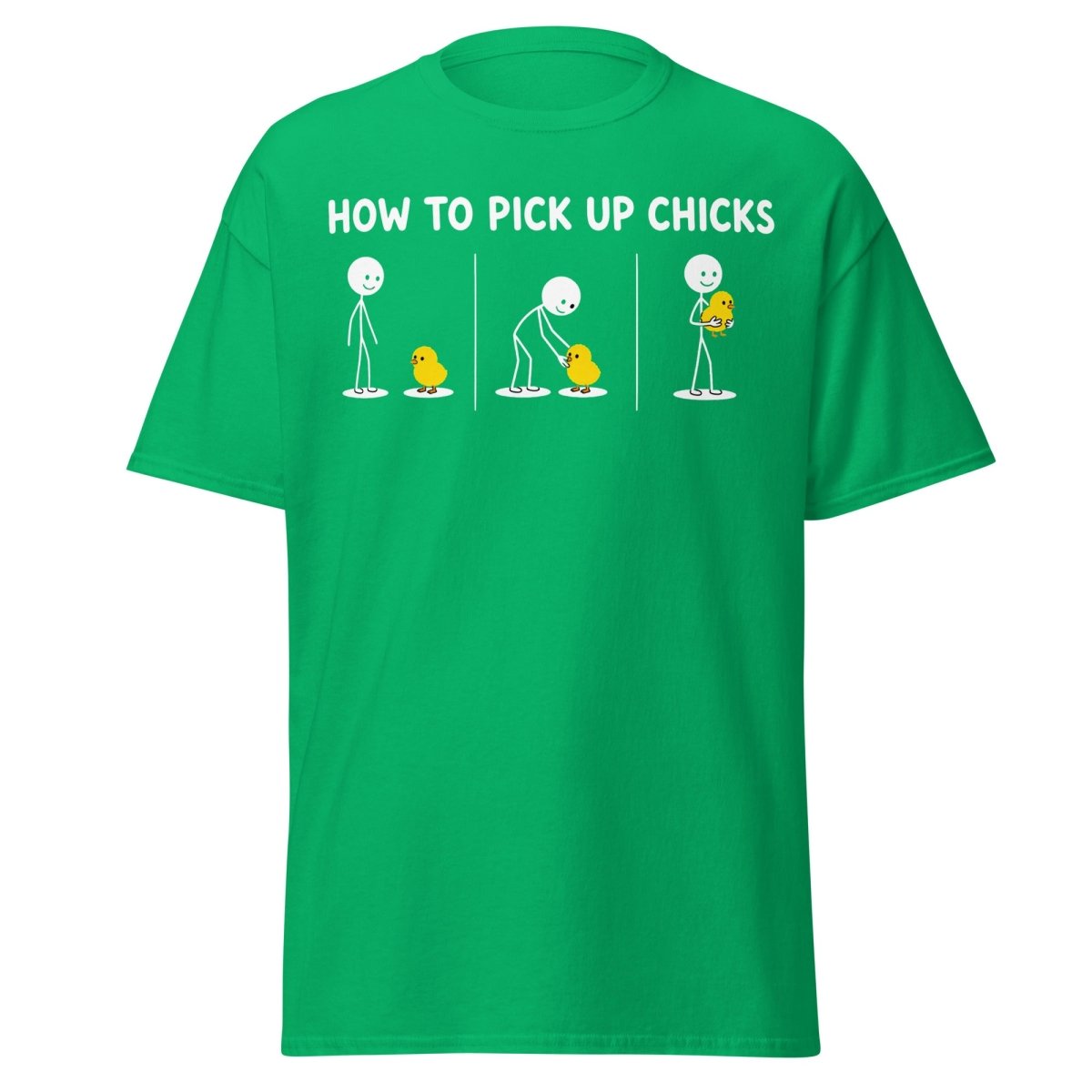 How to Pick Up Chicks Funny Comic Tee - Irish Green - TeeRipple