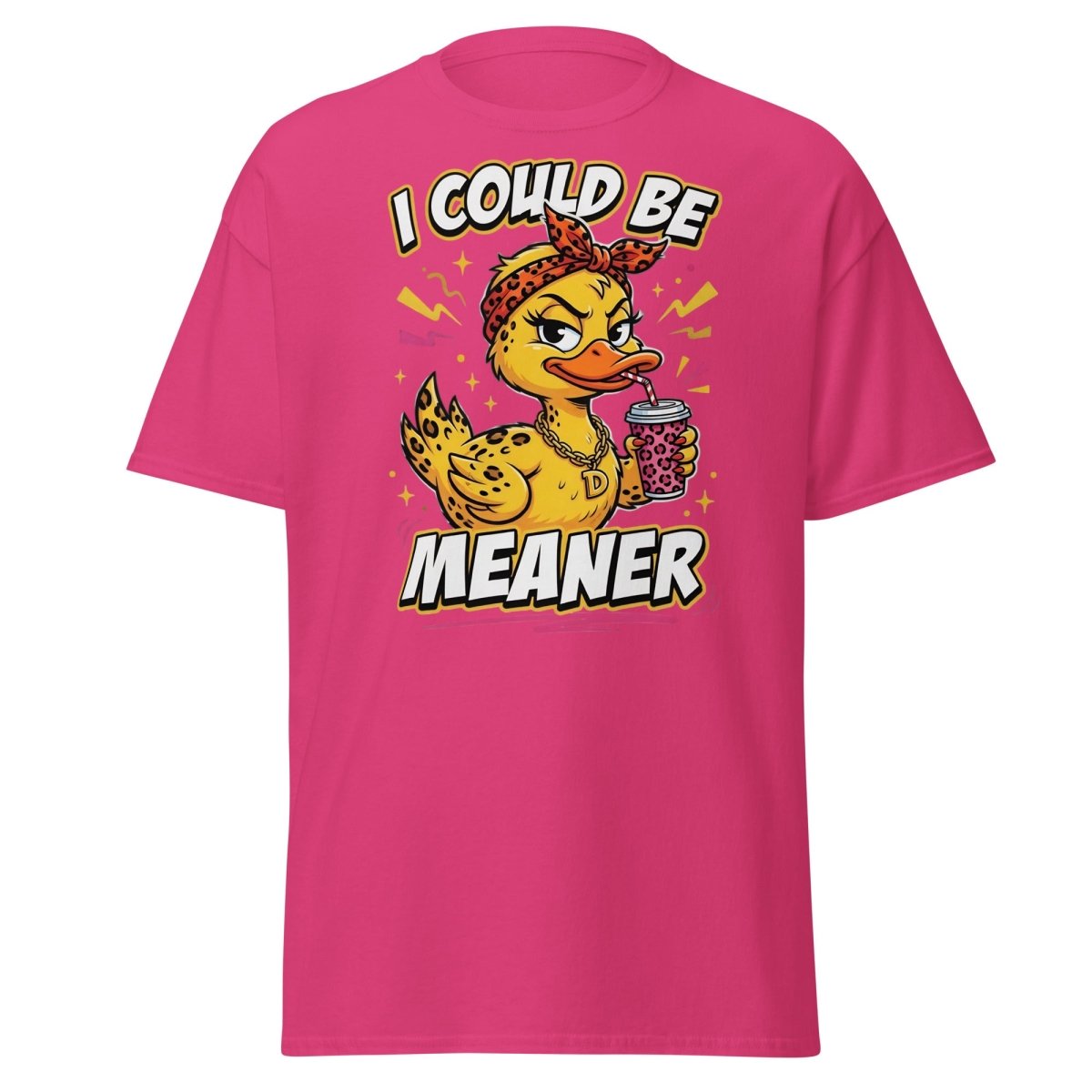 I Could Be Meaner Duck T-Shirt – Sassy Funny Tee - Heliconia - TeeRipple