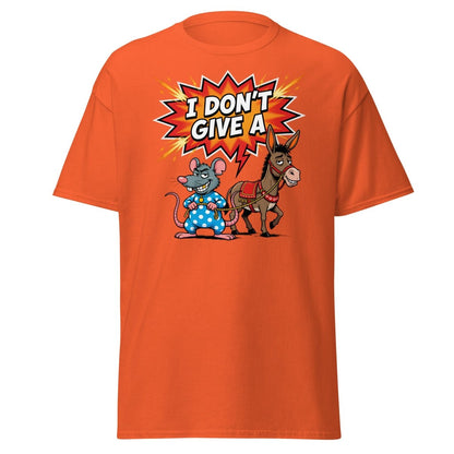 I Don't Give A Rat's Ass Funny T-Shirt - Orange - TeeRipple