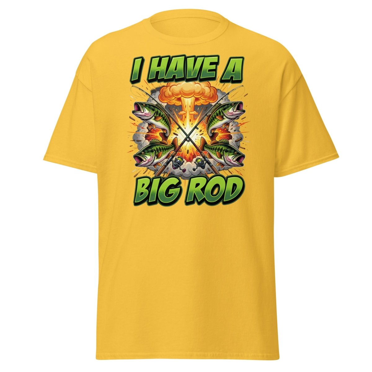 I Have A Big Rod Funny Fishing T-Shirt - Daisy - TeeRipple
