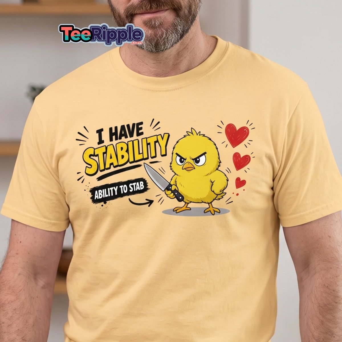 I Have Stability Chick Funny Tee - Red - TeeRipple