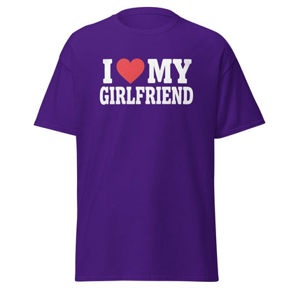 I Love My Girlfriend T-Shirt - Romantic Couple Tee - Purple - TeeRipple