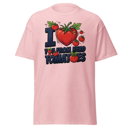 I Love You From Head Tomatoes Funny T-Shirt - Light Pink - TeeRipple