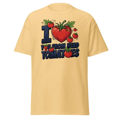 I Love You From Head Tomatoes Funny T-Shirt - Yellow Haze - TeeRipple