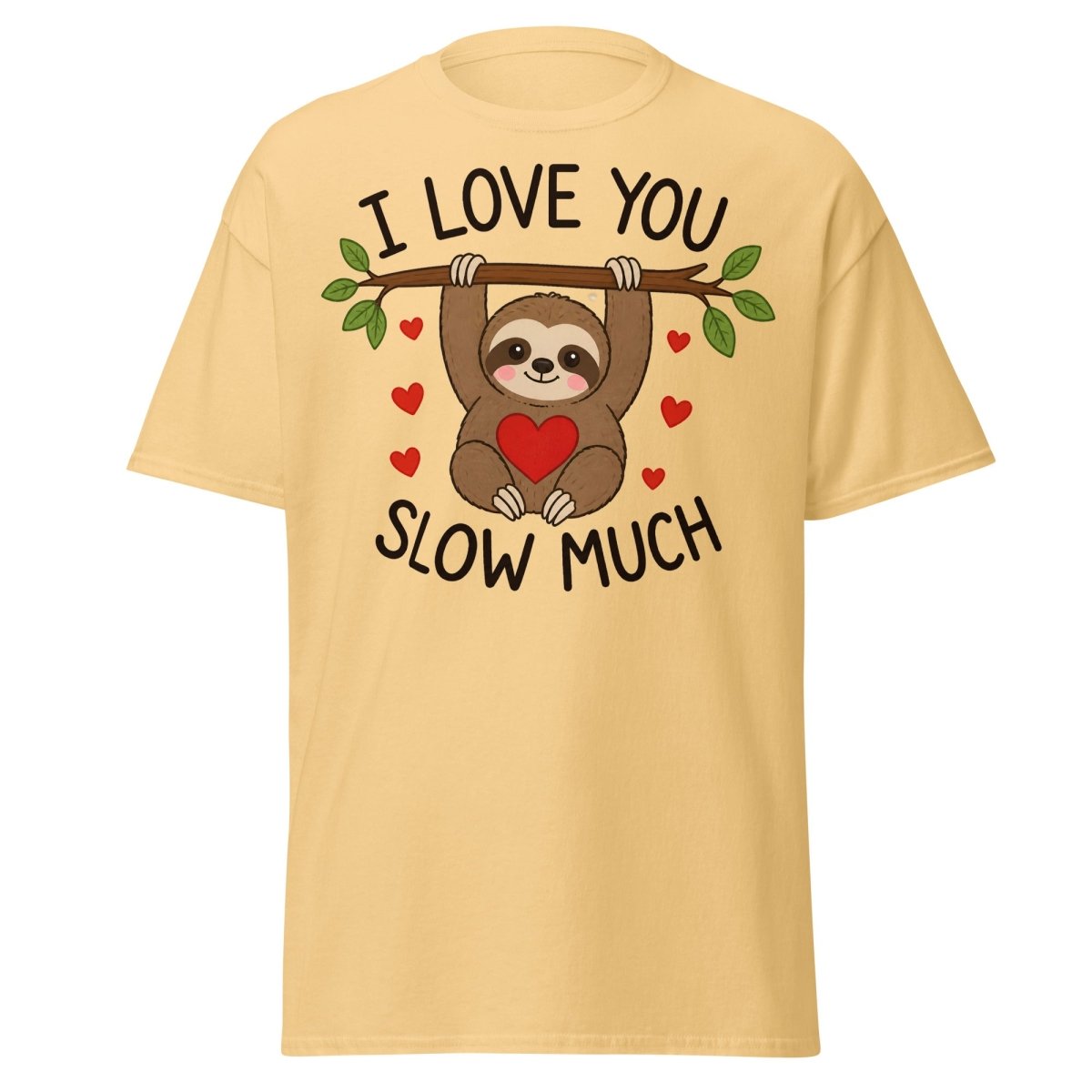I Love You Slow Much Sloth Tee - Yellow Haze - TeeRipple