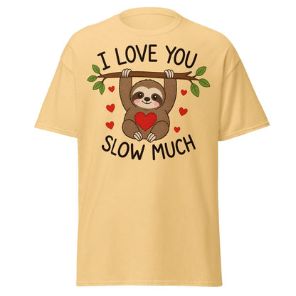 I Love You Slow Much Sloth Tee - Yellow Haze - TeeRipple