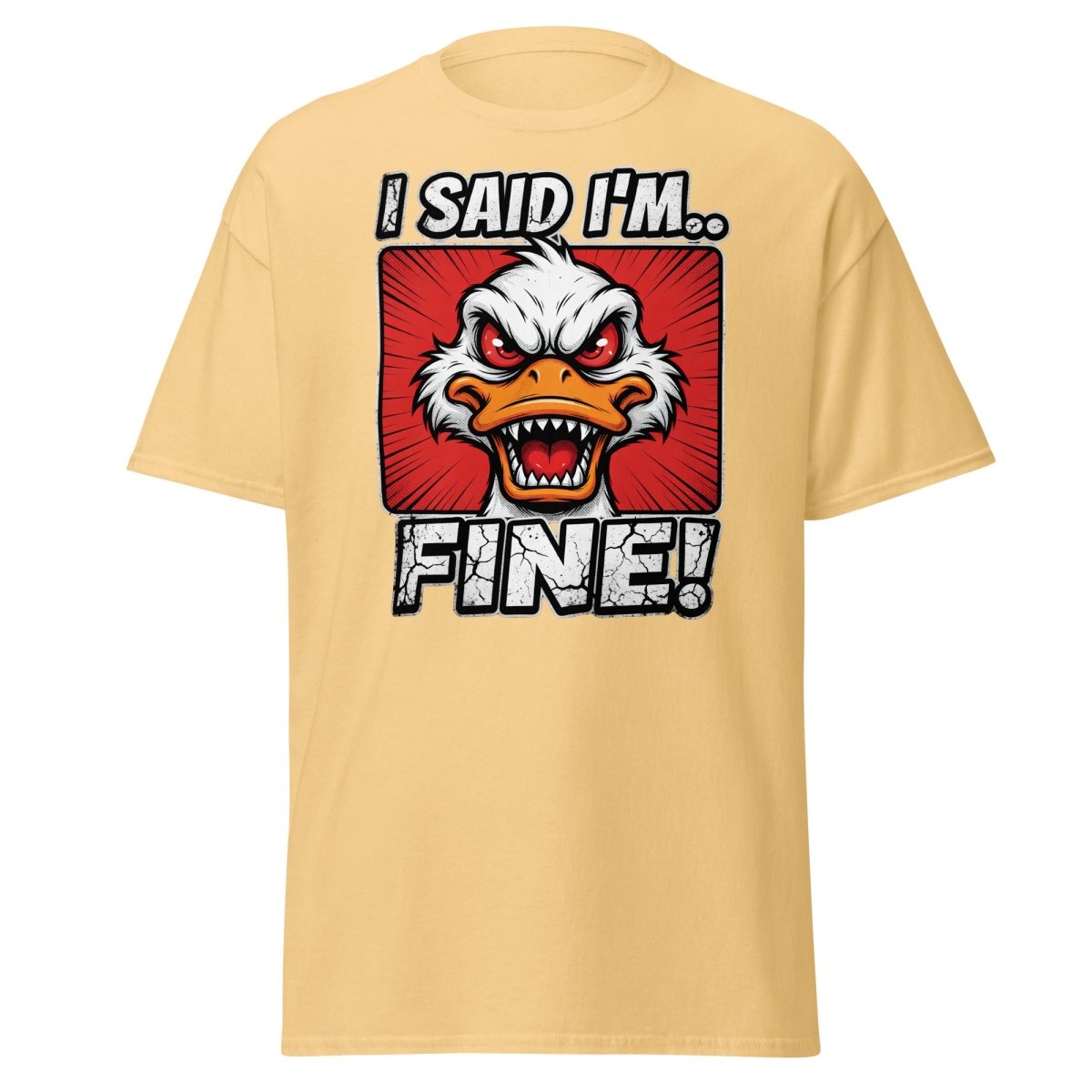 I Said I'm Fine Angry Duck T-Shirt – Funny Sarcastic Tee - Yellow Haze - TeeRipple