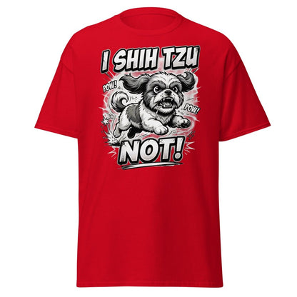 I Shih Tzu Not T-Shirt - Funny Shih Tzu Dog Pun Tee - Red - TeeRipple