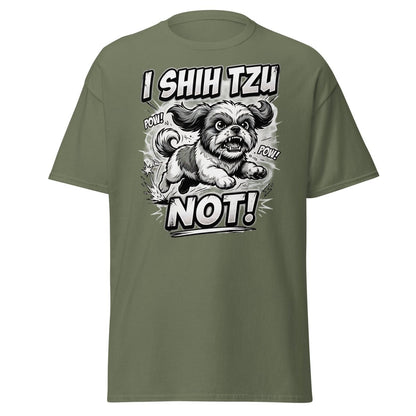 I Shih Tzu Not T-Shirt - Funny Shih Tzu Dog Pun Tee - Military Green - TeeRipple