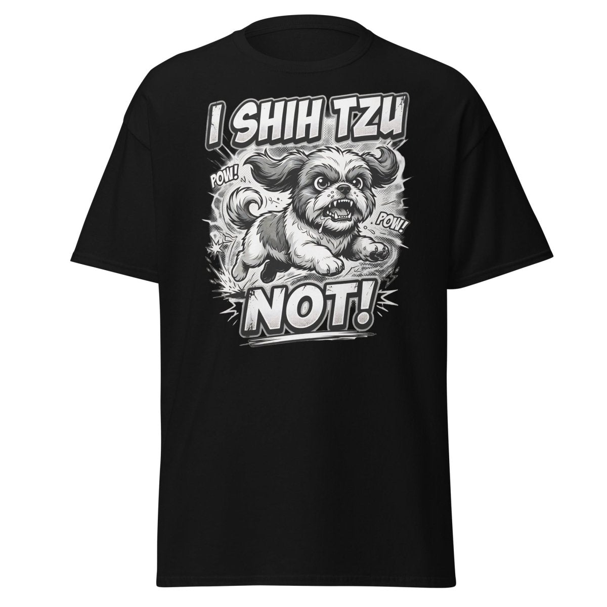 I Shih Tzu Not T-Shirt - Funny Shih Tzu Dog Pun Tee - Black - TeeRipple