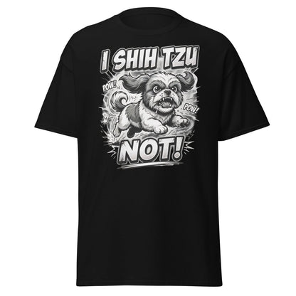 I Shih Tzu Not T-Shirt - Funny Shih Tzu Dog Pun Tee - Black - TeeRipple