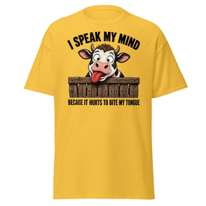 I Speak My Mind Cow T-Shirt – Funny Farm Animal Tee - Daisy - TeeRipple