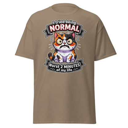 I Tried Being Normal Cat T-Shirt - Funny Introvert Tee - Brown Savana - TeeRipple