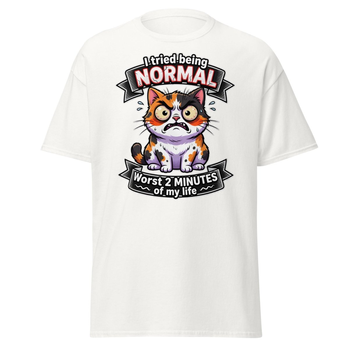 I Tried Being Normal Cat T-Shirt - Funny Introvert Tee - White - TeeRipple