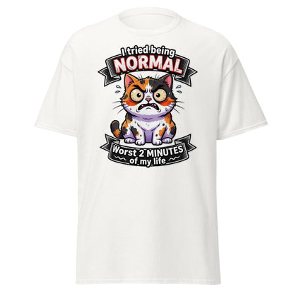 I Tried Being Normal Cat T-Shirt - Funny Introvert Tee - White - TeeRipple