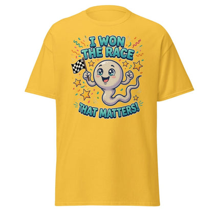 I Won The Race That Matters Funny Sperm T-Shirt - Daisy - TeeRipple