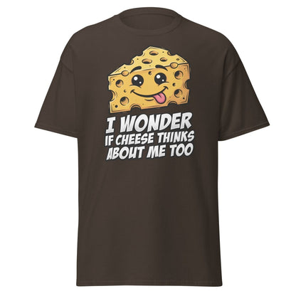 I Wonder If Cheese Thinks About Me Too - Dark Chocolate - TeeRipple
