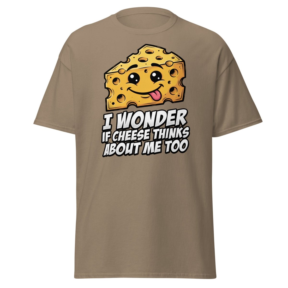 I Wonder If Cheese Thinks About Me Too - Brown Savana - TeeRipple