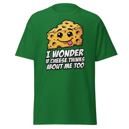 I Wonder If Cheese Thinks About Me Too - Turf Green - TeeRipple