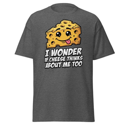 I Wonder If Cheese Thinks About Me Too - Dark Heather - TeeRipple