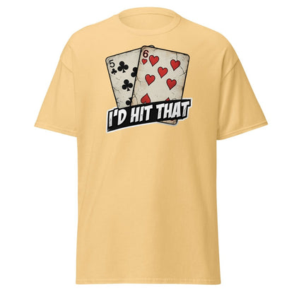 I'd Hit That 5-6 Cards Funny T-Shirt – Adult Humor Tee - Yellow Haze - TeeRipple