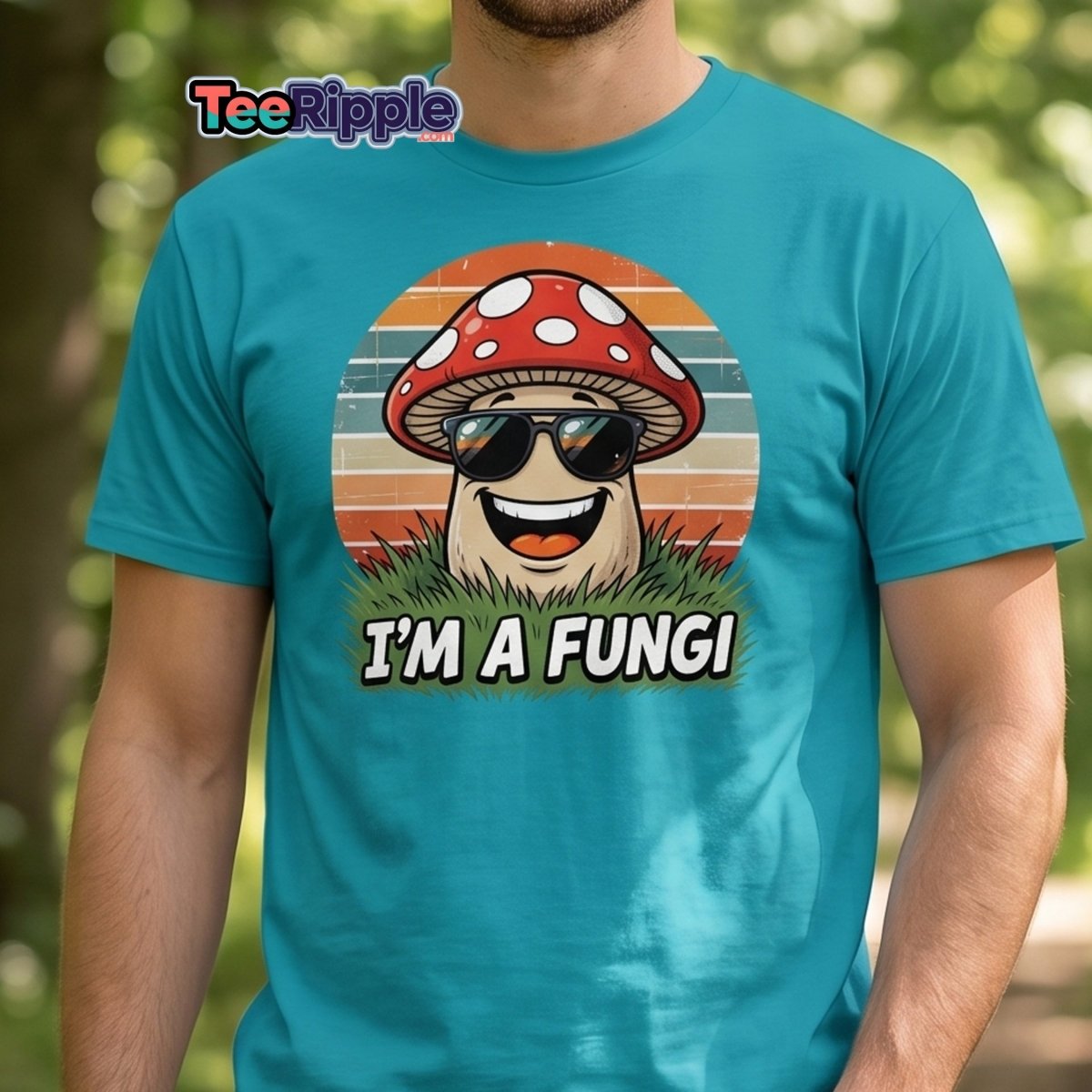 I'm A Fungi Funny Mushroom T-Shirt - Maroon - TeeRipple