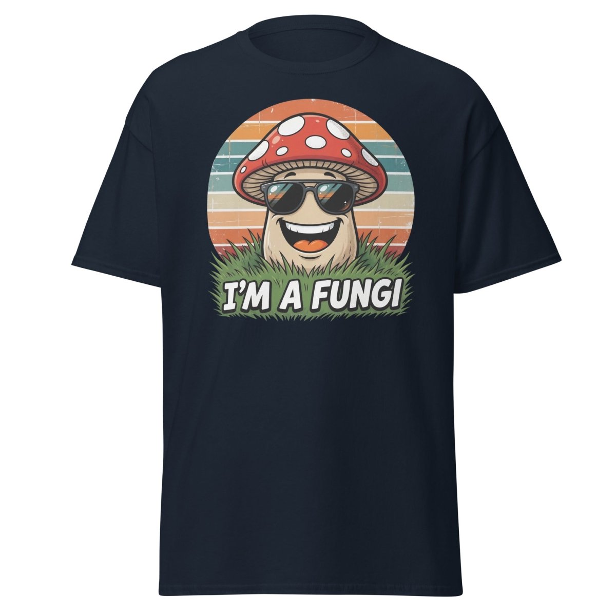 I'm A Fungi Funny Mushroom T-Shirt - Navy - TeeRipple
