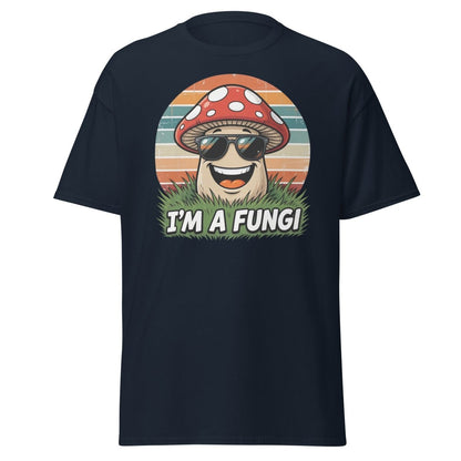 I'm A Fungi Funny Mushroom T-Shirt - Navy - TeeRipple