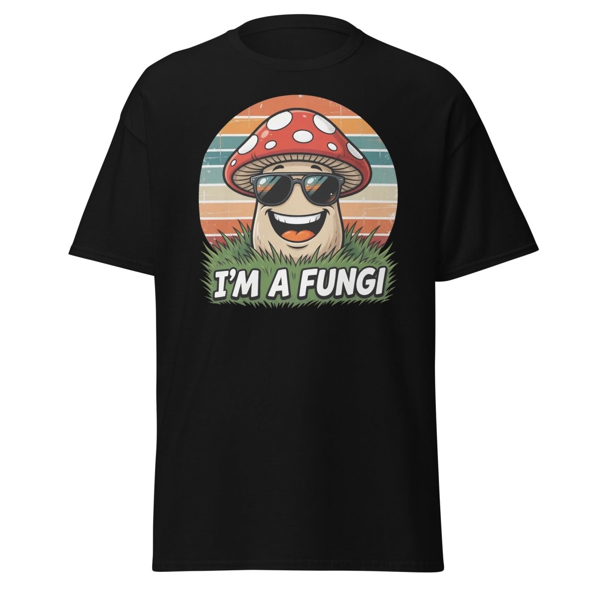 I'm A Fungi Funny Mushroom T-Shirt - Black - TeeRipple