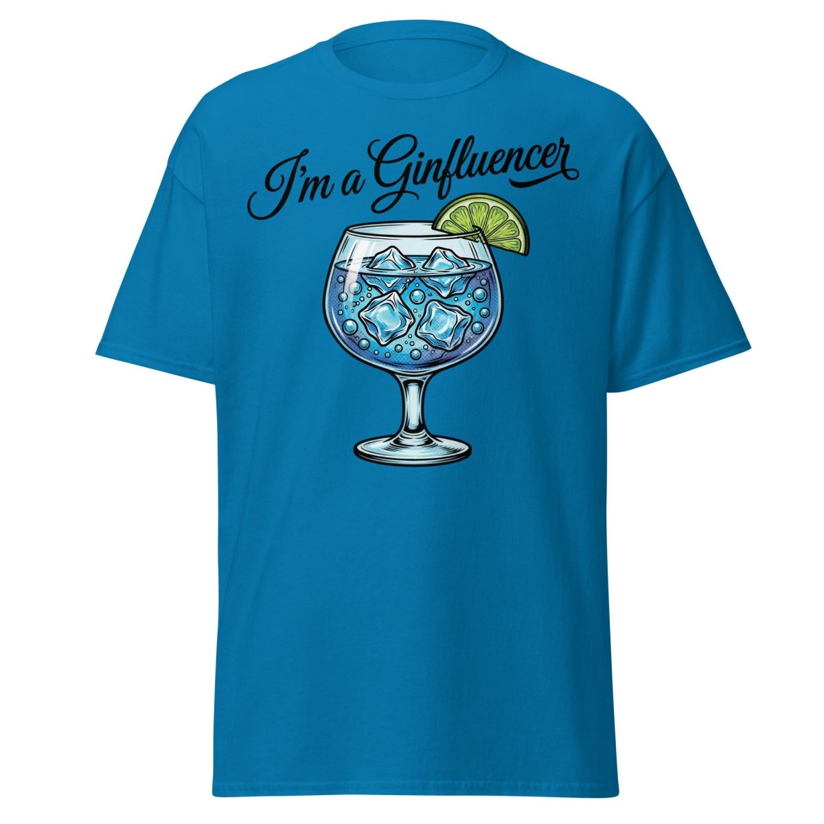I'm a Ginfluencer T-Shirt - Funny Gin Cocktail Pun Tee - Sapphire - TeeRipple