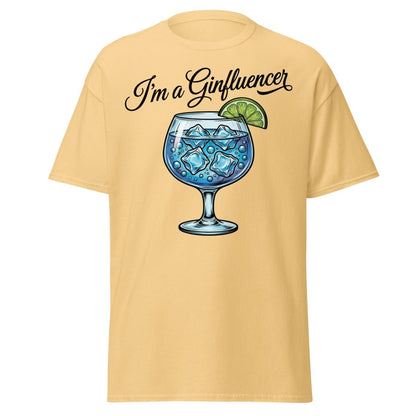 I'm a Ginfluencer T-Shirt - Funny Gin Cocktail Pun Tee - Yellow Haze - TeeRipple