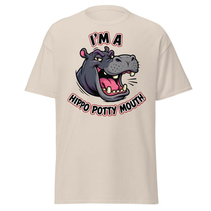I'm a Hippo Potty Mouth Funny T-Shirt - Natural - TeeRipple