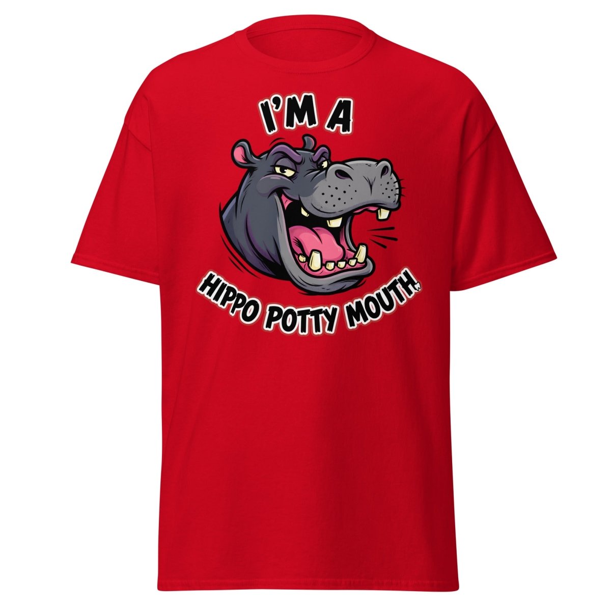 I'm a Hippo Potty Mouth Funny T-Shirt - Red - TeeRipple